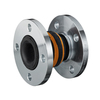 Compensator type 50 kleur oranje - inlage polyamide - flenzen - staal - uitvoering "A"